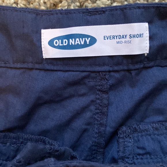 Womens lace/mesh navy blue shorts - Picture 3 of 4